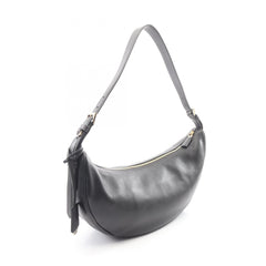 Prada Demi Lune Large Shoulder Bag/Handbag, Leather, Women's, Black — New - Store Return