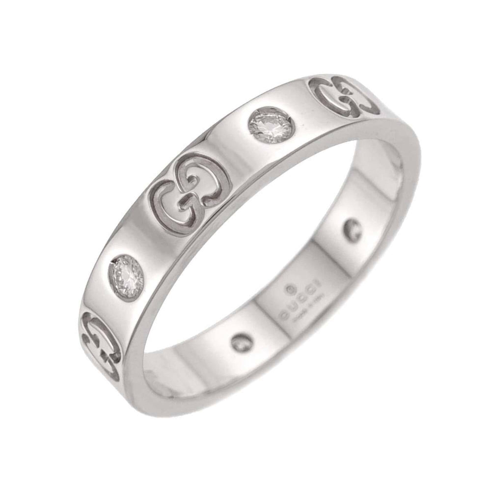 Gucci Icon #17 Ring with Diamonds, 18K White Gold (750) — Like New