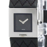 CHANEL Matelasse Steel Leather Quartz Ladies Watch H0116 Polished — Very Good