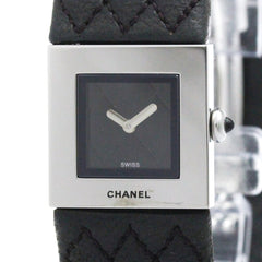 CHANEL Matelasse Steel Leather Quartz Ladies Watch H0116 Polished — Very Good