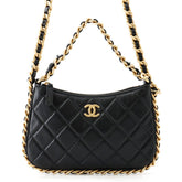 Chanel Chain Shoulder Bag Matelassé Coco Mark Lambskin AP3487 CHANEL Handbag Black Women's — Like New