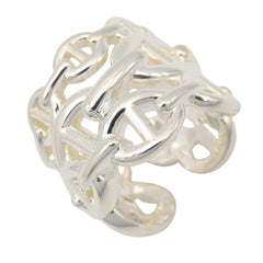Hermes Chaine d'Ancre Enchainee GM Ring - Sterling Silver 925 Men's & Women's Tone — Like New