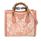 Gucci Diana Medium Tote, Japan Limited Edition, Women's Tote Bag, 853226, Leather, Light Peach & Beige — Like New