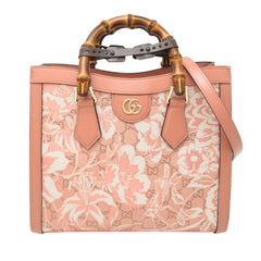 Gucci Diana Medium Tote, Japan Limited Edition, Women's Tote Bag, 853226, Leather, Light Peach & Beige — Like New