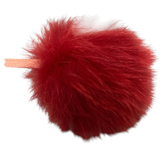 FENDI Pom Fur Charm, Red, Women's — Like New