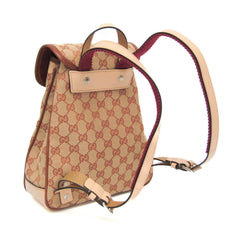Gucci GG Canvas Children's 630818 Boys,Girls GG Canvas,Leather Backpack Beige,Brown — Like New