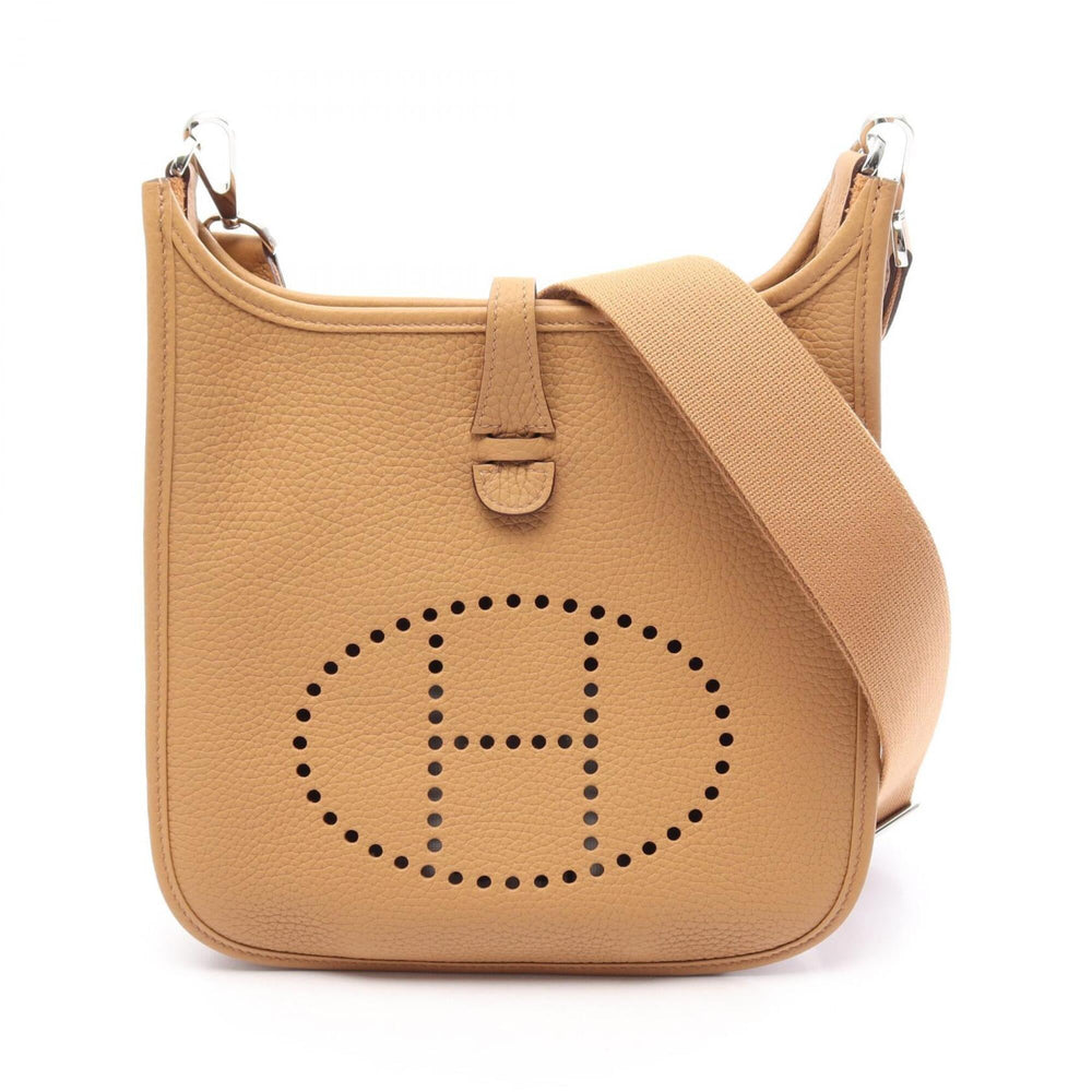 Hermes Evelyne 23 Biscuit Shoulder Bag/Handbag, Taurillon Clemence Leather, Women's, Beige — New - Store Return