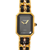 Chanel Premiere Large Size H0001 Women's Watch Black Gold Quartz — Very Good