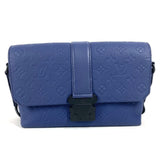 LOUIS VUITTON M11692 Monogram Embossed S Cape Messenger Bag Crossbody Flap Shoulder Taurillon Leather Men's Women's Sapphire Blue — Like New