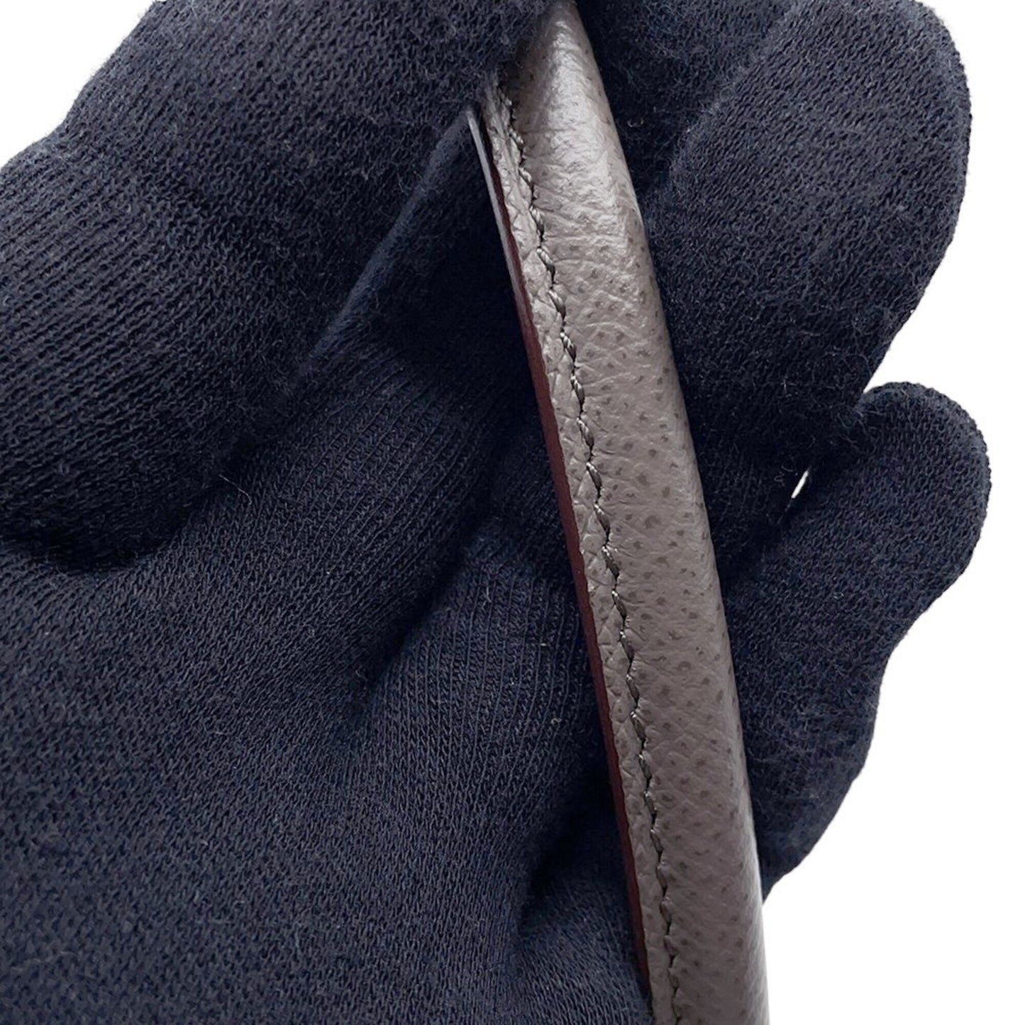 Hermès Bolide 27 Etain Epsom handbag with A stamp. HERMES 2-way shoulder bag.