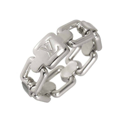 Louis Vuitton Berg Chain Attraction #48 Ring, 18K WG White Gold 750 — Like New