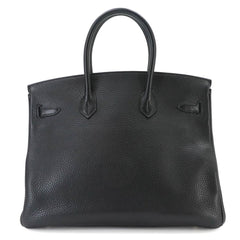 Hermes Birkin 35 Togo Black Handbag with X Stamp and Gold Hardware — Like New