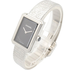 Chanel Boyfriend Tweed Watch, Stainless Steel, Women's, Black, H4876 — Very Good
