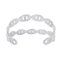 Hermes Chaine d'Ancre Enchainee Double Bracelet, SV925 Silver, Size SH, HERMES Bangle, Enchainee — Like New