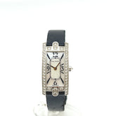 HARRY WINSTON Avenue C Mini Watch (AVCQHM16WW024) with Genuine Diamonds, Shell, and Quartz Movement, 18KWG, Women's, Silver — Good