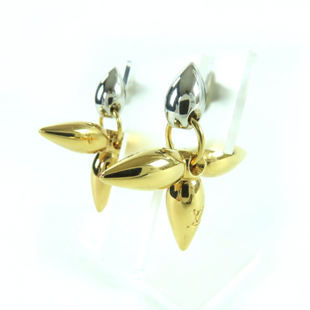 LOUIS VUITTON M00630 Boucles d'Oreilles Louisette pendant earrings, gold and silver, with box dust bag, made in Italy, women's — Like New