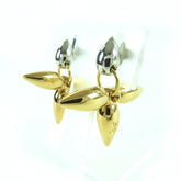 LOUIS VUITTON M00630 Boucles d'Oreilles Louisette pendant earrings, gold and silver, with box dust bag, made in Italy, women's — Like New