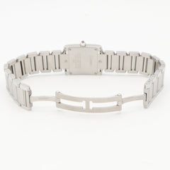 Cartier Tank Française SM Watch, Stainless Steel, Ladies, Pink/Pink Shell, W51028Q3 — Very Good