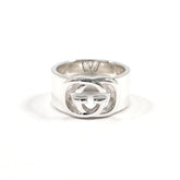 GUCCI Interlocking G Ring, Sterling Silver 925, Size 18, Men's — Like New
