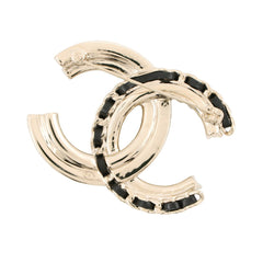 Chanel Brooch, Coco Mark Rhinestone, Faux Pearl, Lambskin, B25V AB8609 CHANEL Brooch BROACH — Like New