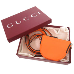 Unused Gucci logo 821831 leather orange micro mini shoulder bag 1477GUCCI — New - Store Return