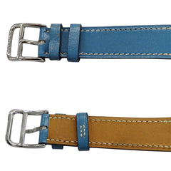 Hermes HERMES Women's Watch Brand H-Watch Quartz QZ Stainless Steel SS Leather HH1.210 Silver Blue □G — Good
