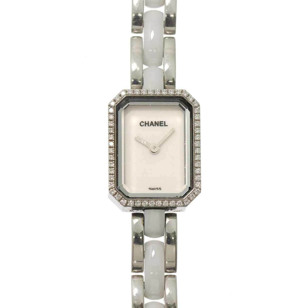 Chanel Premiere H2132 Women's Watch, Diamond Bezel, White Ceramic Quartz Watch — Very Good