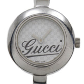 Gucci G Circle Watch Logo 105 Stainless Steel Quartz Analog Display White Dial Women's — Good