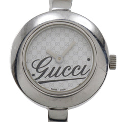 Gucci G Circle Watch Logo 105 Stainless Steel Quartz Analog Display White Dial Women's — Good
