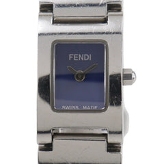 Fendi Olologi Women's Watch, 3150L Stainless Steel, Silver Quartz Movement, Analog Display, Blue Dial — Good