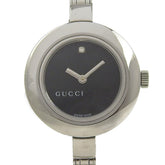 Gucci GUCCI Watch 105 Stainless Steel x Diamond Quartz Analog Display Black Dial Women's — Very Good