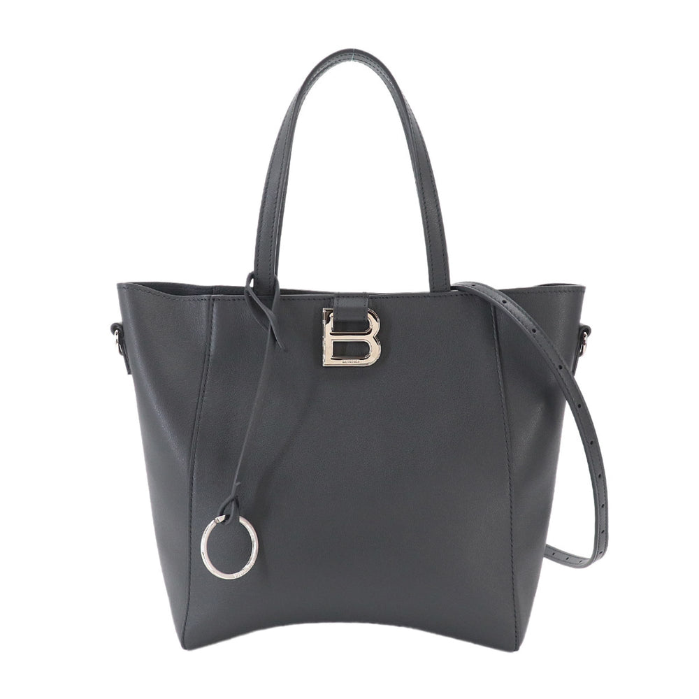 Balenciaga Hourglass Soft Small 2-way Tote Shoulder Handbag Leather Gray 810415 — New - Store Return