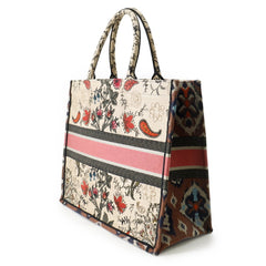 Christian Dior Large Canvas Tote Bag Handbag — Like New