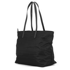 Prada Triangle Tote Bag, Nylon Handbag, 1BG052, Black, PRADA — Like New