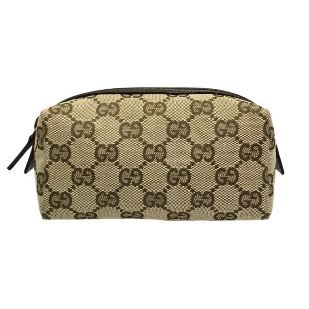 GUCCI GG Canvas Pouch Bag for Women, Brown, 29596 — Like New