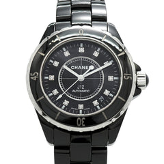 Chanel J12 Diamond H1626 Black Dial Men's Watch — Good