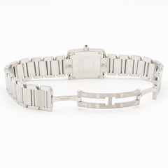 Cartier Tank Française SM Watch, Stainless Steel, Ladies, Pink/Pink Shell, W51028Q3 — Very Good