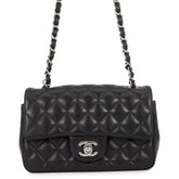 Chanel Chain Shoulder Bag Mini Matelassé 20 Coco Mark Lambskin A69900 CHANEL Black Handbag Women's — Like New