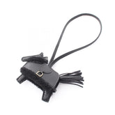 Hermes Rodeo PM Robeoplash Charm Accessory, Wool Agneau Milo, Veau Swift, Women's, Black — New - Store Return