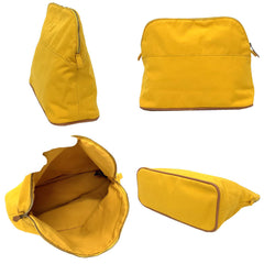 Hermes HERMES Bolide Pouch GM TROUSSE BOLIDE Cotton Canvas Yellow — Like New