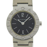 BVLGARI Watch BB23SS Stainless Steel Quartz Analog Display Black Dial Women's — Very Good