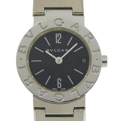 BVLGARI Watch BB23SS Stainless Steel Quartz Analog Display Black Dial Women's — Very Good