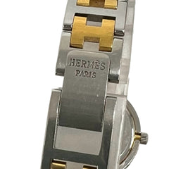 HERMES Clipper Stainless Steel GP Quartz Wristwatch, Silver, 30124 — Good