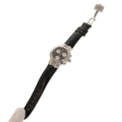 Fendi 4500L Horology Chronograph Stainless Steel Leather Black Quartz Watch with Dial 1735 FENDI — Good