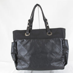 CHANEL A34210 Tote Bag, Canvas, Black, Women's — Like New