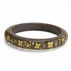 LOUIS VUITTON M65867 Bracelet Inclusion TPM Monogram Bangle Clear Brown Gold with Dust Bag Women's — Like New