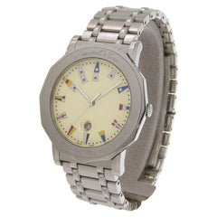 Corum Admirals Cup Watch 99.430.20 V585 Stainless Steel Quartz Analog Ivory Dial Men's — Good