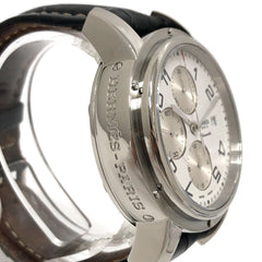 HERMES CP1.910 Clipper Chrono Automatic Chronograph Date Wristwatch Watch SS Men's Silver — Good