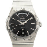Omega Constellation Day-Date Co-Axial 123.10.38.22.01.001 Black Dial Men's Watch — Very Good