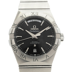 Omega Constellation Day-Date Co-Axial 123.10.38.22.01.001 Black Dial Men's Watch — Very Good